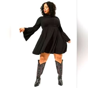 NWT Torrid Mini Jersey Mock Neck Skater Dress